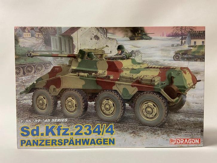 Dragon 1:35 Sd.Kfz. 234/4 Panzerspähwagen, Hobby en Vrije tijd, Modelbouw | Auto's en Voertuigen, Zo goed als nieuw, Overige typen