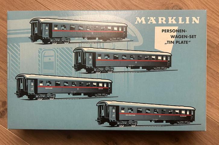 Märklin HO 41921 Set personenrijtuigen "Tin Plate", Hobby en Vrije tijd, Modeltreinen | H0, Nieuw, Wagon, Wisselstroom, Märklin