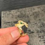 Gouden panter ring 14 karaat goud, 20 of groter, Heer, Ophalen of Verzenden, Zo goed als nieuw