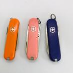 SET 3x Victorinox Classic SD ORANGE PINK PURPLE, Verzenden, Gebruikt