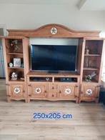 Mexicaanse TV kast met marmer inleg - 4 delen, Mexicaans, Gebruikt, Ophalen of Verzenden, 200 cm of meer