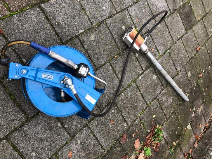 tk:Alemite ram pump 9968 +Flexbimec 9092 Automatische haspel, Auto diversen, Autogereedschap, Gebruikt, Ophalen