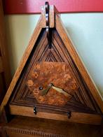 Bijzondere Amsterdamse School pendule, exotische houtsoorten, Antiek en Kunst, Antiek | Klokken, Ophalen of Verzenden