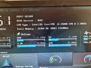 Te koop P8P67 DELUXE /Intel Core i5 2500K/3.3Ghz /16gb ddr3 beschikbaar voor biedingen
