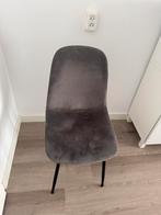 Grijze / Antraciet eetkamerstoelen 2 stuks, Ophalen, Twee, Zo goed als nieuw, Stof