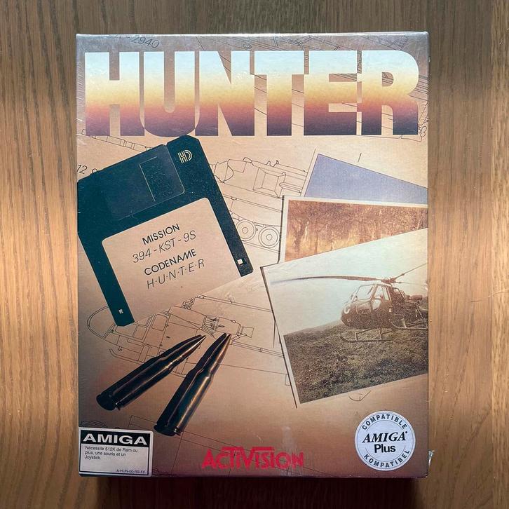 HUNTER voor de COMMODORE AMIGA in SEAL! Vintage game uit ‘91, Computers en Software, Overige Computers en Software, Zo goed als nieuw
