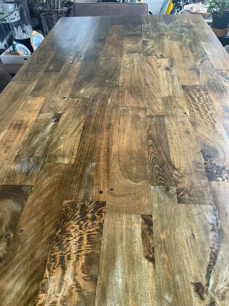 Ingelegde beuken eettafel h78/l191/br100 cm., Ophalen of Verzenden, Gebruikt
