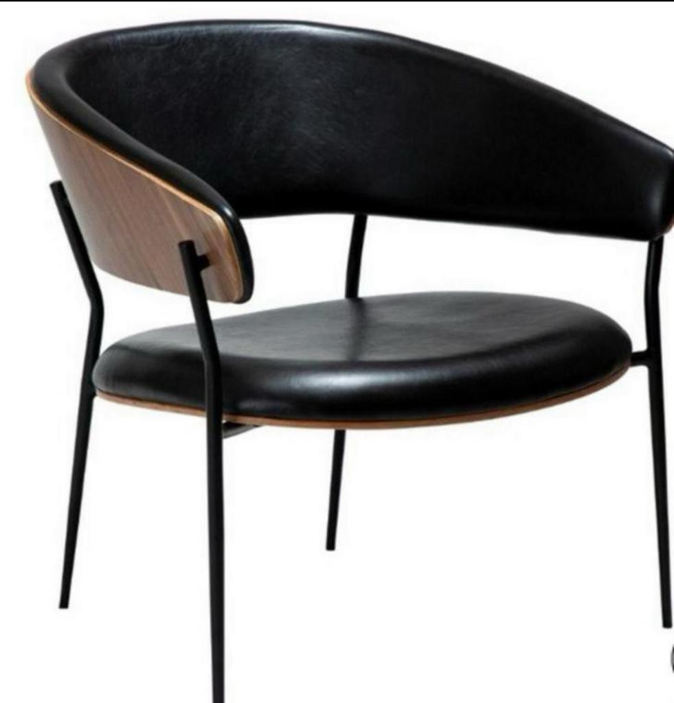Dan form chair stoel leer fauteuil crib lounge chair leder, Ophalen