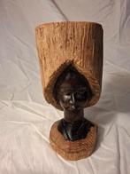 Prachtig beeld houtsnijwerk Afrikaanse vrouw, Antiek en Kunst, Kunst | Beelden en Houtsnijwerken, Ophalen of Verzenden