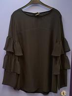Liu Jo zwarte blouse met laagjes mouwen 3/4 mt L nr 41098, Maat 42/44 (L), Ophalen of Verzenden, Liu Jo, Zo goed als nieuw