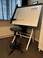 Tekentafel met Kruk- Zo goed als nieuw, Ophalen of Verzenden, Zo goed als nieuw, Minder dan 130 cm, Verlichting