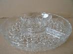 Kristallen schaal tapas schaal hapjesschaal 15cm vintage, Ophalen of Verzenden