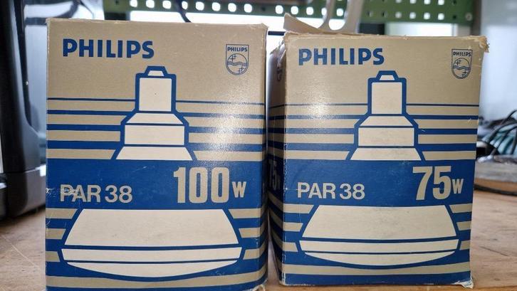 2 PAR38 lampen 75 en 100W, Huis en Inrichting, Lampen | Losse lampen, Zo goed als nieuw, Halogeen (gloei)lamp, 60 watt of meer