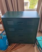 Donkergroene metalen ladekast (locker stijl), Ophalen, Gebruikt, Locker