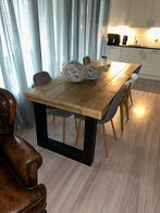 Steiger houten tafel incl stoelen, Huis en Inrichting, Tafels | Eettafels, Ophalen, 200 cm of meer, 50 tot 100 cm, Vijf personen of meer