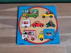 De Groene Merel houten puzzel noppen auto's simplex 7 st, Ophalen of Verzenden