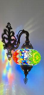 Turkse Mozaiek wandlamp met led verlichting, Ophalen of Verzenden, Zo goed als nieuw, Licht