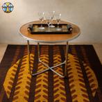 Vintage Salontafel - My Home Bas van Pelt (chroom en hout), Huis en Inrichting, 50 tot 100 cm, ., My home Bas van Pelt, Rond