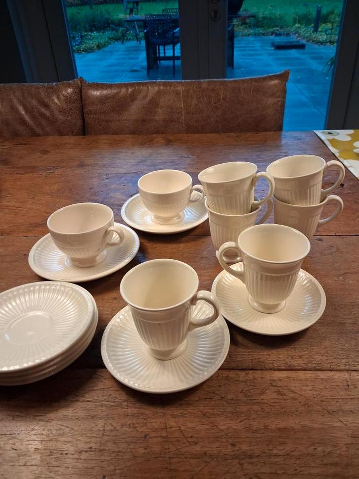 Wedgwood Queen's Ware Kop en Schotels - EDME, Huis en Inrichting, Keuken | Servies, Gebruikt, Kop(pen) en/of Schotel(s), Wedgwood