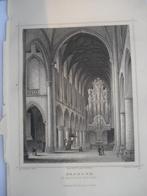 023 Haarlem St.Bavo Kerk Staalgravure 1860, Antiek en Kunst, Ophalen of Verzenden