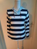 Chevro gestreept shirt met capuchon met 40, Maat 38/40 (M), Verzenden, Zwart, Zo goed als nieuw