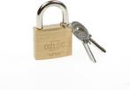 hangslot messing met verchroomd stalen beugel 40 mm, Ophalen of Verzenden, Nieuw, Overige typen