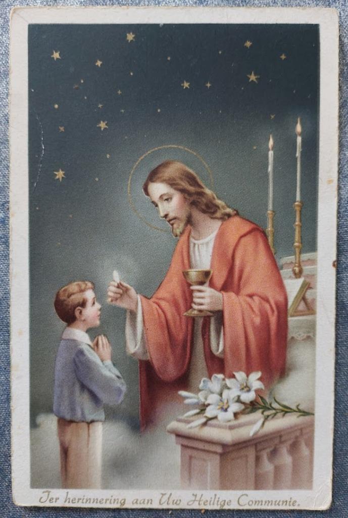 Ansichtkaart: Heilige communie [5629]  [VeAnAn], Verzamelen, Ansichtkaarten | Themakaarten, Gelopen, 1960 tot 1980, Overige thema's