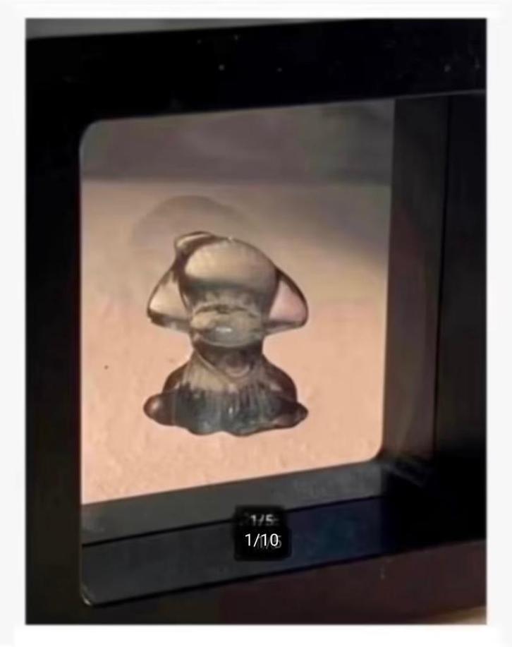 2 x fluoriet hondje Poedel, in beschermend frame, pr.p.stuk, Sieraden, Tassen en Uiterlijk, Edelstenen, Nieuw, Ophalen of Verzenden