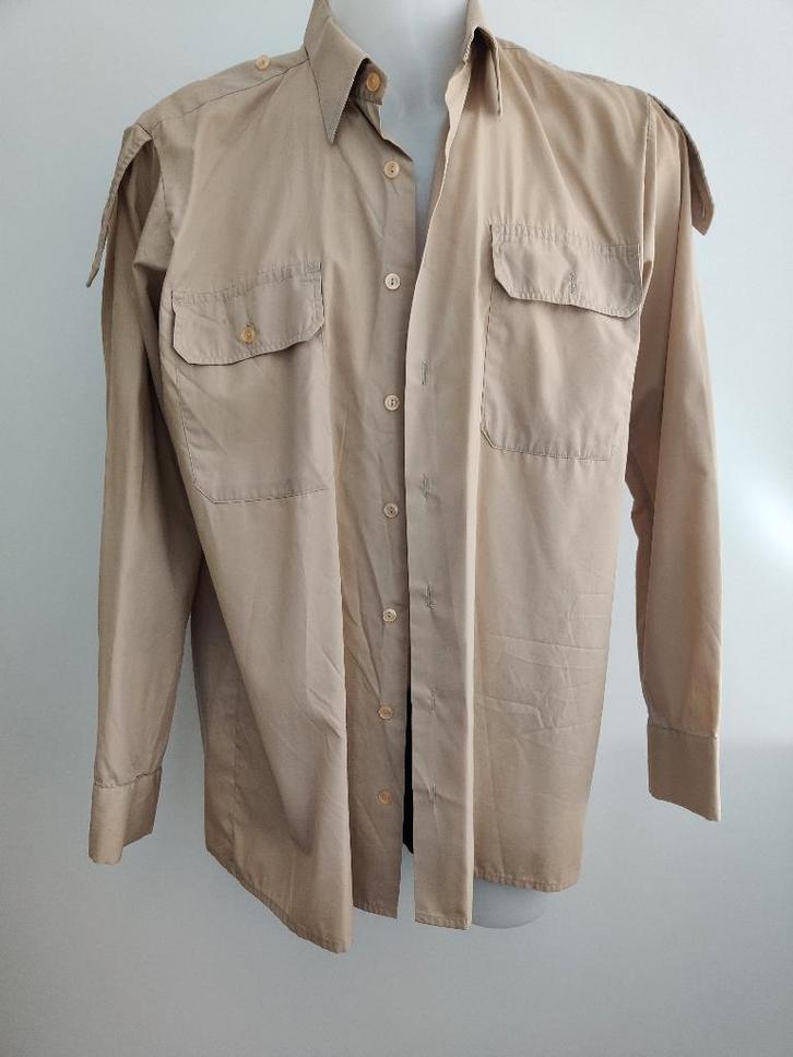 maat M. (40.4) 1 KL overhemd, lange mouw, 80 cm., Kleding | Heren, Overhemden, Gedragen, Halswijdte 39/40 (M), Groen, Ophalen of Verzenden