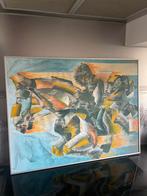 Abstract Schilderij met Ruiter, Antiek en Kunst, Kunst | Schilderijen | Modern, Ophalen