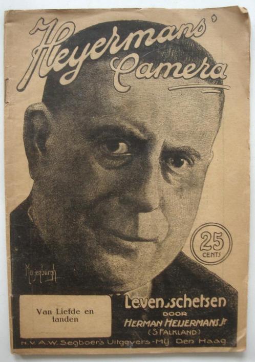 Heyermans' camera Van liefde en landen Levensschetsen, Antiek en Kunst, Antiek | Boeken en Bijbels, Ophalen of Verzenden