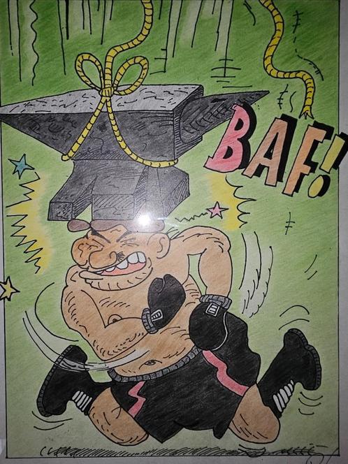Originelen striptekening naar Urbanus, Antiek en Kunst, Kunst | Schilderijen | Klassiek, Ophalen