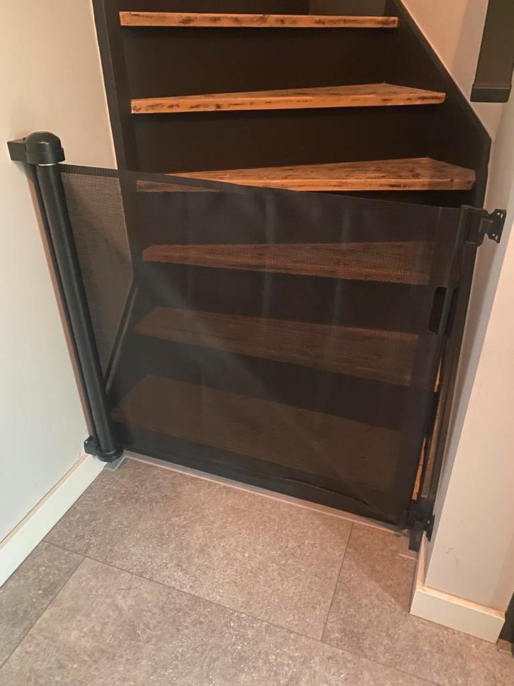 Oprolbaar Traphekje met Open/Close Knop, Kinderen en Baby's, Traphekjes, Gebruikt, Oprolhekje, Overige materialen, Ophalen