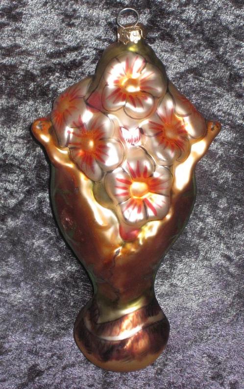 Kerstbal Vaas Met Bloemen Glas / 15 Cm Lang, Diversen, Kerst, Ophalen