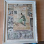 Vintage collage van prentjes -  incl lijst, Minder dan 50 cm, Gebruikt, Overige typen, Ophalen of Verzenden
