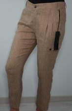 Elegante dames linnen broek in een natuurlijke bruine tint, Maat 38/40 (M), Bruin, Verzenden, Nieuw