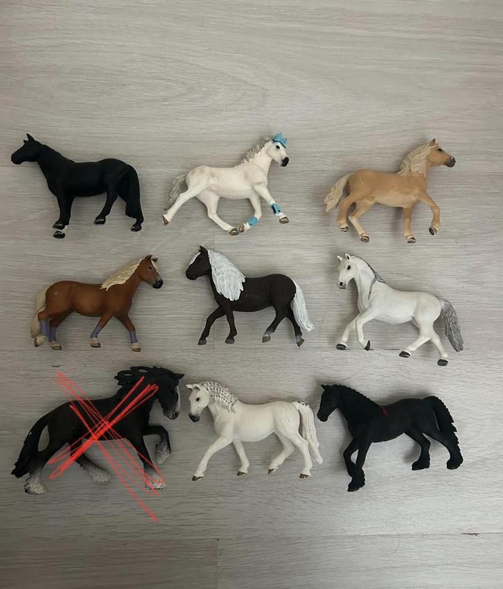Veel verschillende schleich sleich paarden ponys en veulens, Verzamelen, Dierenverzamelingen, Zo goed als nieuw, Beeldje of Figuurtje