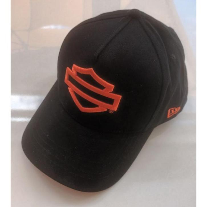 Harley cap, pet, New Era, zwart, B&S phantom logo, oranje, Motoren, Kleding | Motorkleding, Overige typen, Nieuw met kaartje, Ophalen of Verzenden