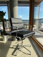 Moderne bureaustoel – Halfhoge klassieker van echt leer, Bauhaus, Designer, Zwart, Nieuw, Ophalen of Verzenden