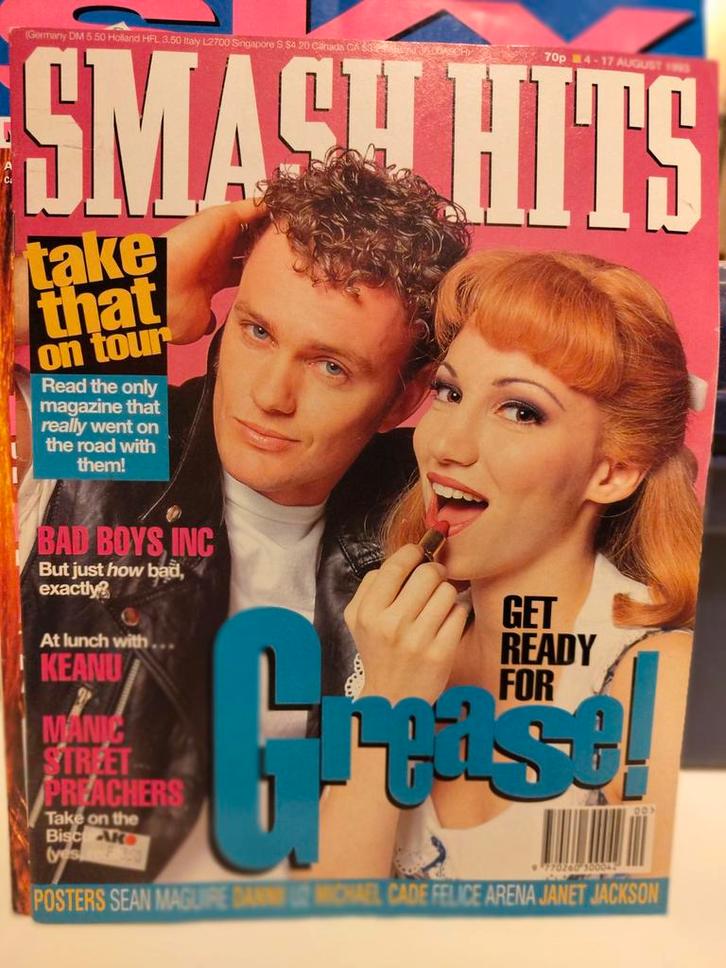 Smash Hits 4-17 Augustus 1995 - Take That & Grease!, Boeken, Tijdschriften en Kranten, Gelezen, Muziek, Film of Tv, Ophalen of Verzenden