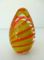 Glazen object helder geel rode spiraal Gränna Sweden 3748-g, Ophalen of Verzenden