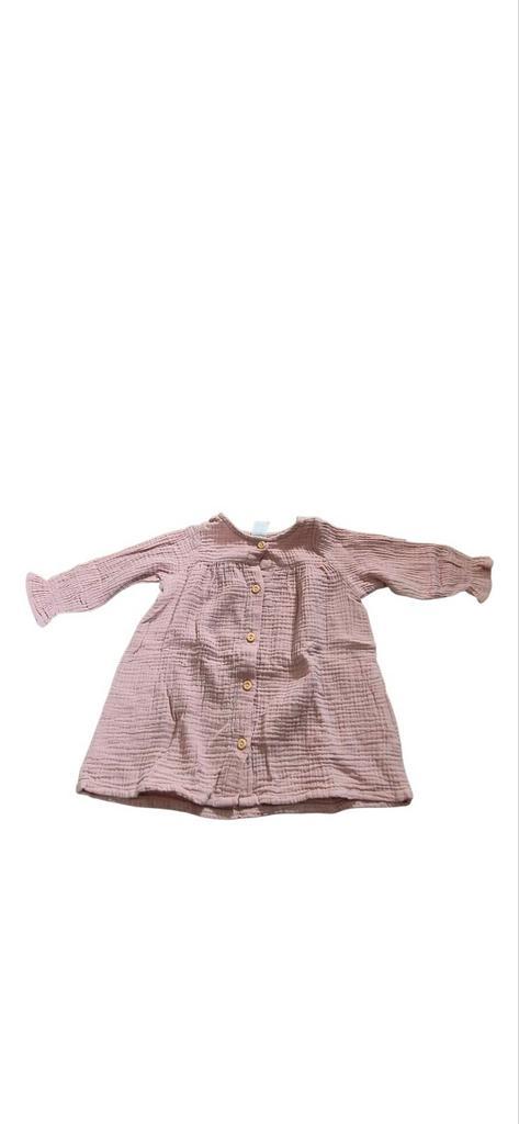 Hydrofiel jurkje, oud roze, maat 68, te dragen tot maat 80, Kinderen en Baby's, Babykleding | Maat 68, Zo goed als nieuw, Meisje