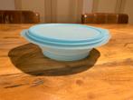 Tupperware opvouwbaar schaaltje met deksel, Ophalen of Verzenden, Blauw, Bak of Kom
