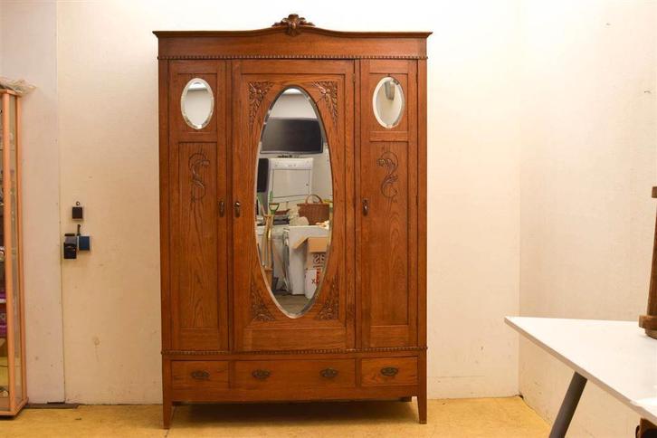 Houten kledingkast 49103, Huis en Inrichting, Kasten | Kledingkasten, Gebruikt, 150 tot 200 cm, 100 tot 150 cm, 25 tot 50 cm, Ophalen of Verzenden