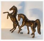 2 x Bronzen paarden beeldjes, hengst, Antiek en Kunst, Ophalen of Verzenden