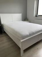 Ikea ASPELUND bedframe 140x200 zonder bedbodem/matras, Ophalen, Wit, Tweepersoons, 140 cm