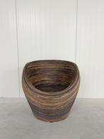 Lounge stoel, Ophalen of Verzenden, Zo goed als nieuw, Ovaal, Riet