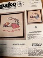 Geboortetegel - borduurpatroon - telpatroon - vintage, Hobby en Vrije tijd, Borduren en Borduurmachines, Ophalen of Verzenden