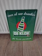 Grolsch / De Klok bord, Verzamelen, Reclamebord, Plaat of Schild, Grolsch, Gebruikt, Ophalen of Verzenden