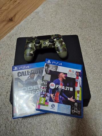 Playstation 4 Slim 500GB 1 Controller 2 Games beschikbaar voor biedingen